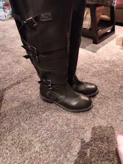 Torrid Smokey Gray Knee-high Boots Size 12 Wide