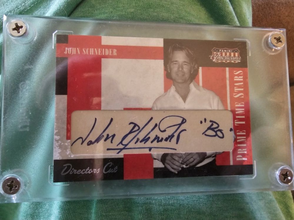 John Schneider Bo dukes of Hazard directors cutt 1/60 autographed
