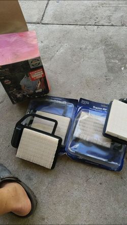 Tractor air filter and oil