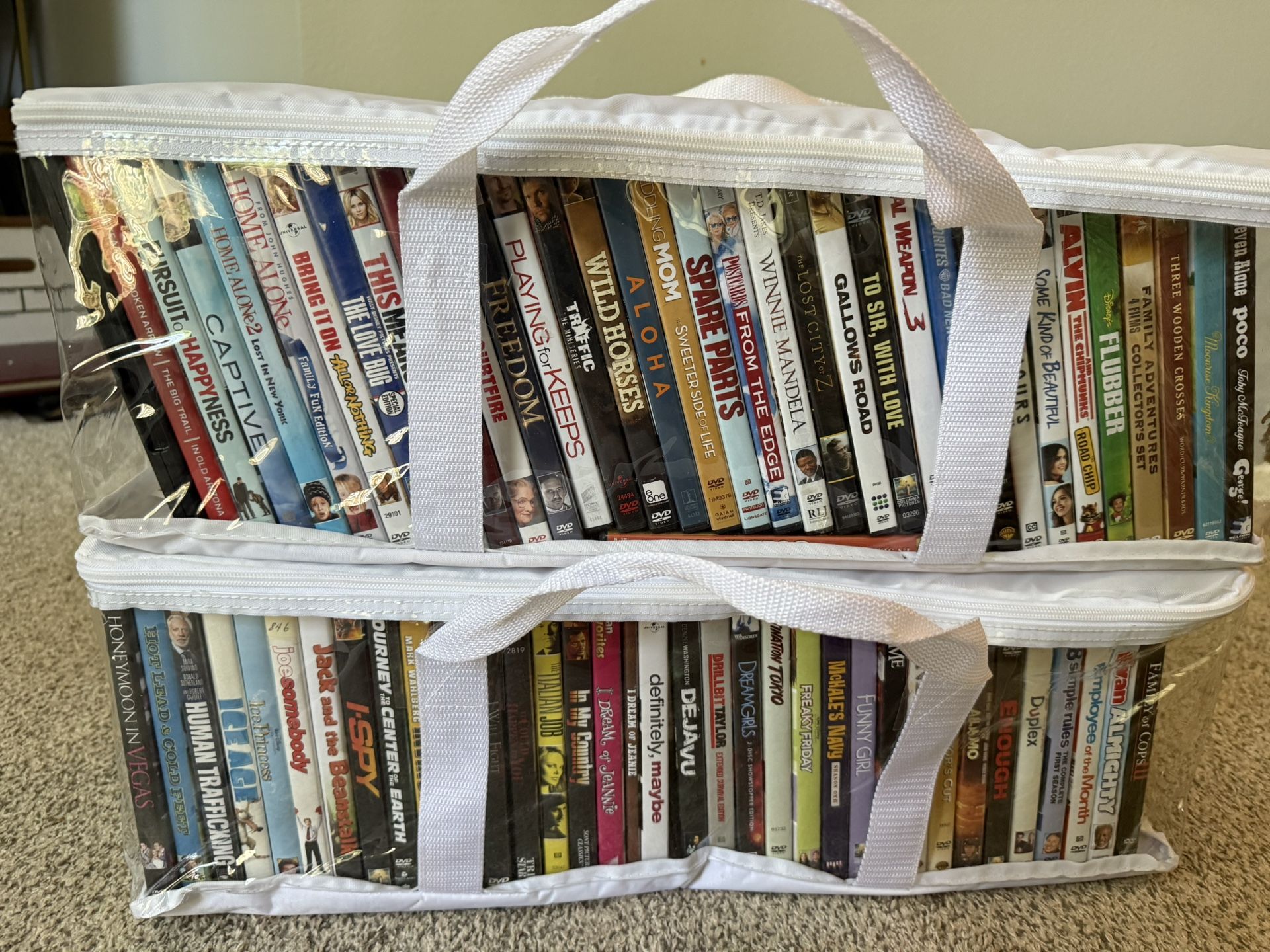 Two Zip Cases Of DVD Movies - Zip Cases Included