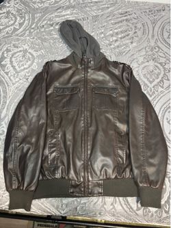Buffalo by David Bitton Men's Double Layer Lined Jacket L Zipper Hoodie