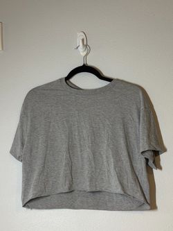 Grey Cropped T-Shirt