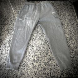 Nike Club Fleece Cargo Joggers - Gray