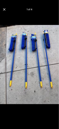 4 new quickie bulldozer 24” polypropylene bristle push broom $25 each