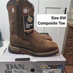 Dan post Composite Toe Work Boots Size 8W