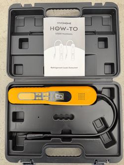 VIVOHOME HVAC Refrigerant Freon Leak Detector Battery Powered AC Sniffer Leak Detector for R134a R410a R1234yf R454B R32 CFCs HCFCs HFCs HFOs HCs, Max