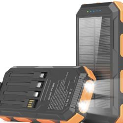 Solar Charger, 38800mAh Solar Power Bank, Waterproof External Backup Battery Power Pack