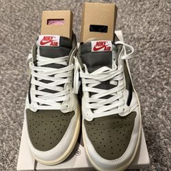 Travis Scott 1 Low Reverse Olive Size 9
