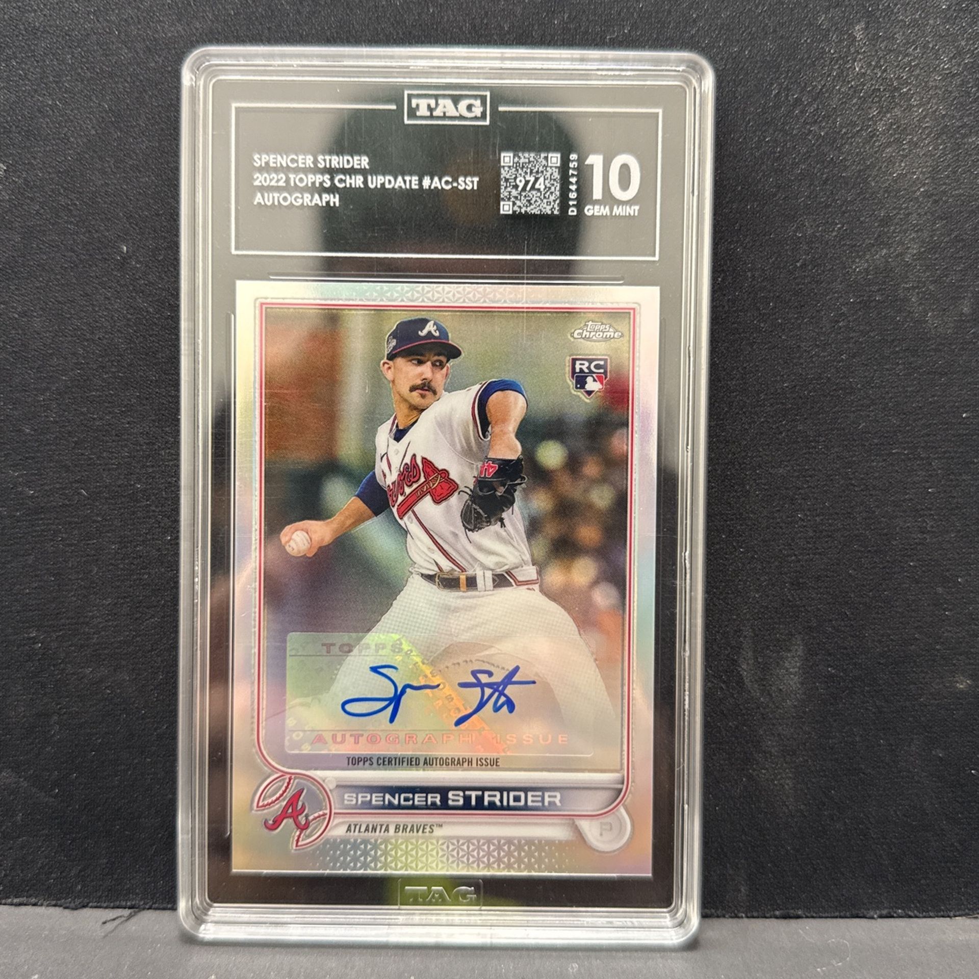 Spencer Strider Topps Chrome RC Auto