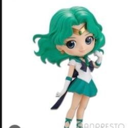 NEW Q Posket Sailor Moon Super Sailor Neptune Japan Japenese Japan Cartoon Character Collectible Collection Toy Figure Statue New In Box