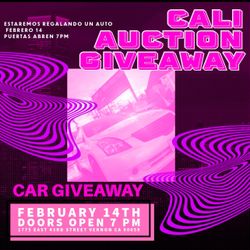 ESTAREMOS REGALANDO UN AUTO FEB 14 @7p