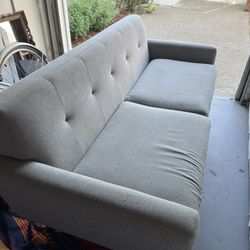 Grey Mid Century Couch 
