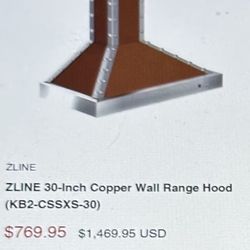 ZLine Range Hood 30