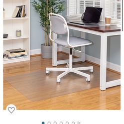 Ilyapa Office Chair Mat for Hard Floors 36" × 48" Heavy Duty Clear, PVC Chair Mat for Hardwood and Tile Floors, Protective Floor Mat for Home or Offic