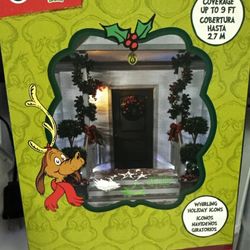 Gemmy The Grinch Lightshow Projection LED Whirl-A-Motion Hanging Ornament up 9ft