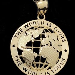 The World Is Yours 10k Pendant 