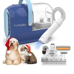 Dog Grooming Kit&Vacuum, 3L Pet Grooming Vacuum 99% Pet Hair Suction, 5 Grooming Tools, 5 Combs, Quiet Pet Vacuum Groomer with Hair Roller.