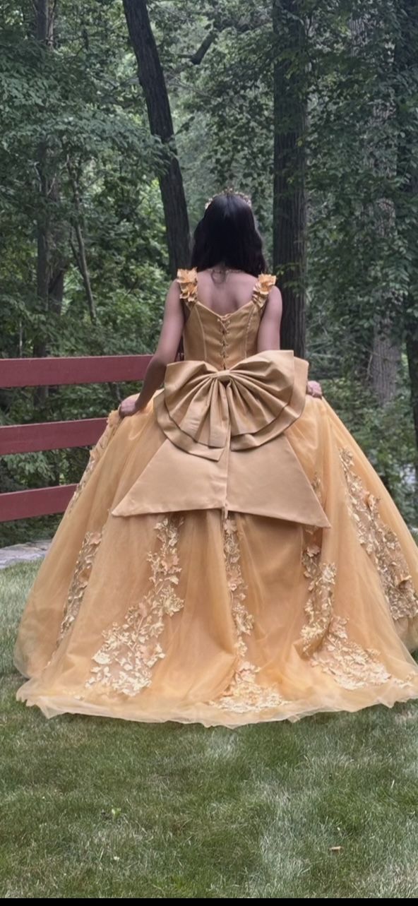 Gold Dress QuinceaƱera Sweet 16