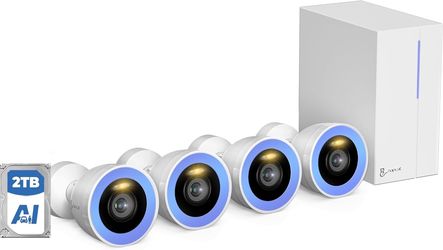 Security Camera System, 4Pcs 4MP camera, 4K 8CH NVR with 2TB HDD