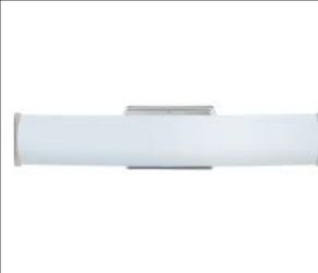 Good Earth Lighting 24-inch ceiling fixture features a brushed nickel finish and a frosted glass dif