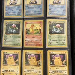 Vintage Pokemon Card Lot Pikachu Character Ivysaur Wartortle