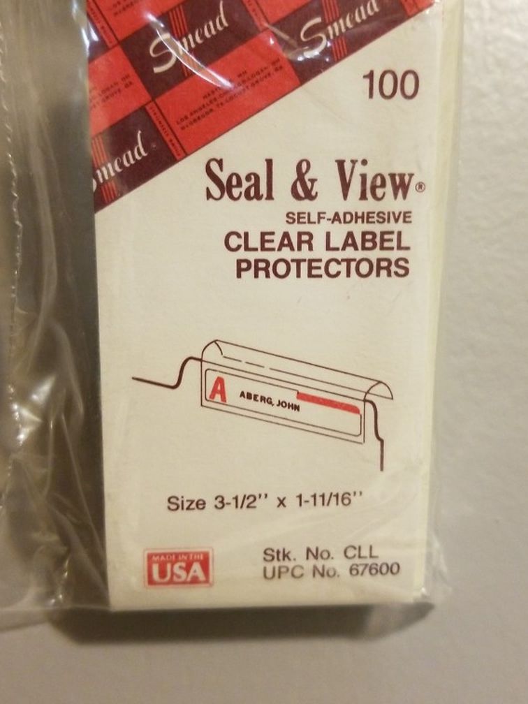 Seal & View Clear Label Protectors