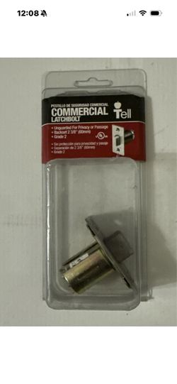 Tell Manufact Commercial 2-3/8" Door Latch For Passage privacy Locks CL500185