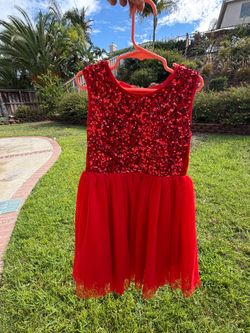 Red Sparkle Little Girl Dress Size 6