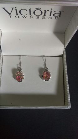 Sterling opal earrings