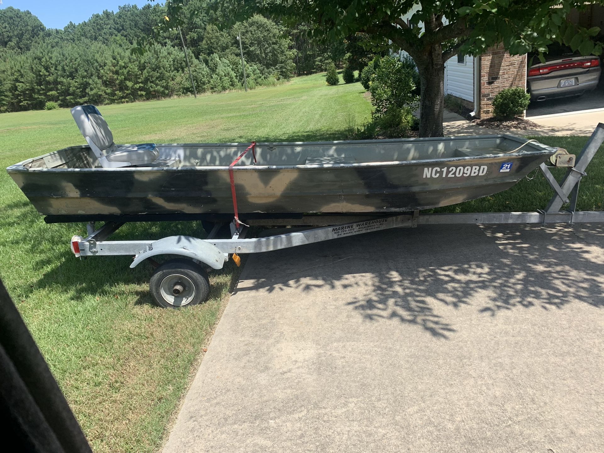 14’ Jon Boat with Trailer