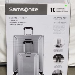 New in box 2pc Samsonite Element XLT Gray Hard-Side Spinner Luggage Samsonite