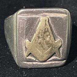 Vintage Two-Tone Masonic Lodge Signet