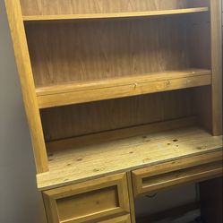 Desk with book shelf