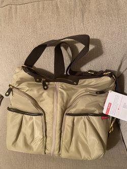 Expandable Khaki Diapers Bag. Brand New