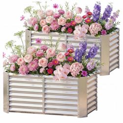 Galvanized Steel Raised Garden Planter Boxes
