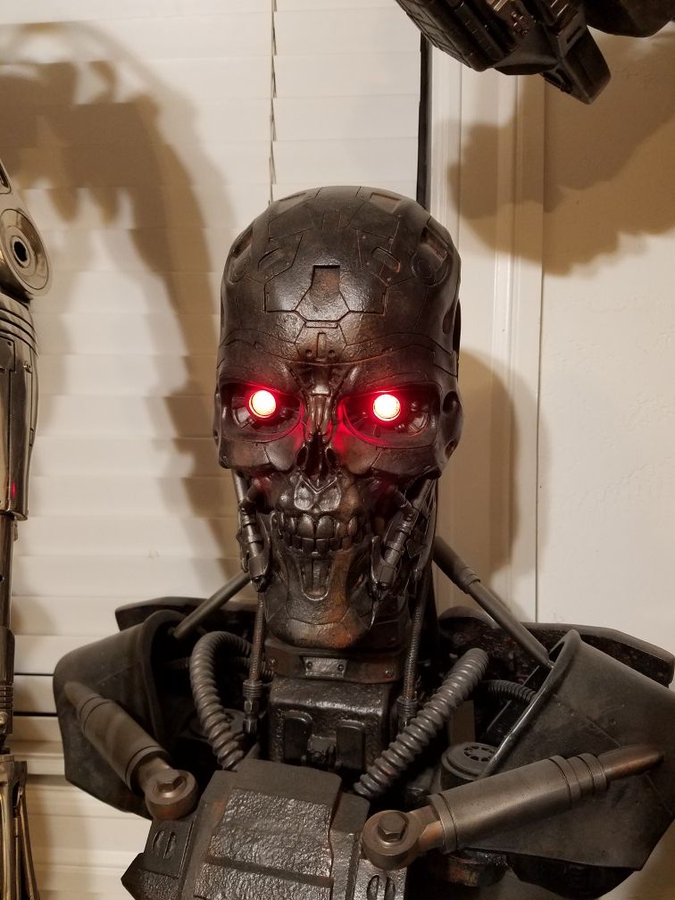 1:1 Sideshow collectibles Terminator Salvation T-600 life-size Bust statue