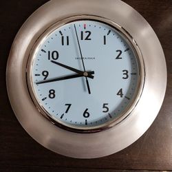 Vintage Aluminum Ingraham Wall Clock 