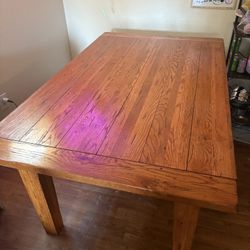 Solid Oak Dining Table-Farmhouse Style