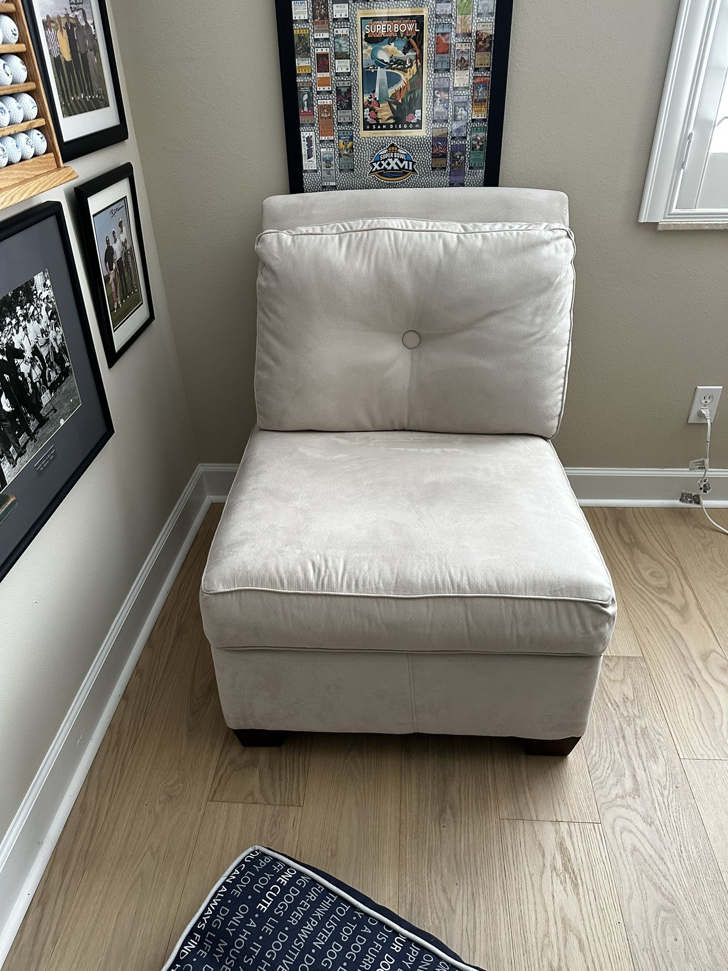 Microfiber Armless Chair