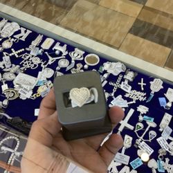 Heart Ring Silver Moissanite 