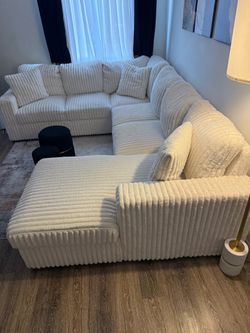 Plush Fur U-Shaped sectional