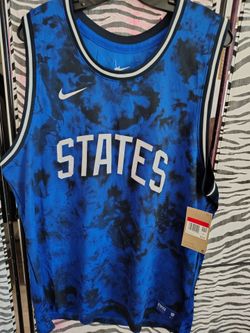Nike States Basketball Jersey Blue Tie-Dye