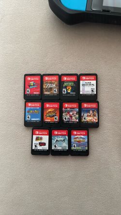 Nintendo Switch V2 Bundle + 11 Games + Original Boxes + 128GB SD Card + Case - Excellent Condition