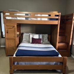 Bunk Beds (1 Full& 1 Twin) With Mattresses, Desk And Dresser