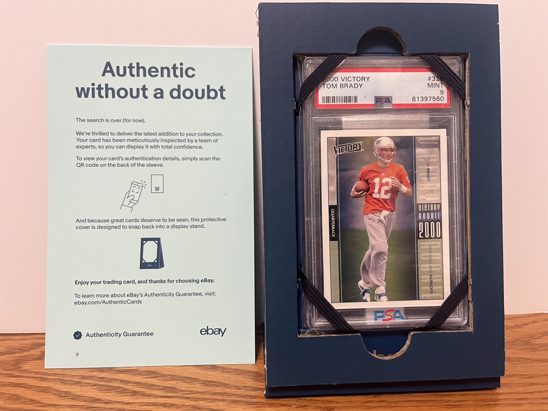 Tom Brady Sand Tom Brady 2000 Upper Deck Victory Rookie Card #326 PSA