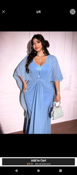 Light Blue Dress Size 18 Plus 