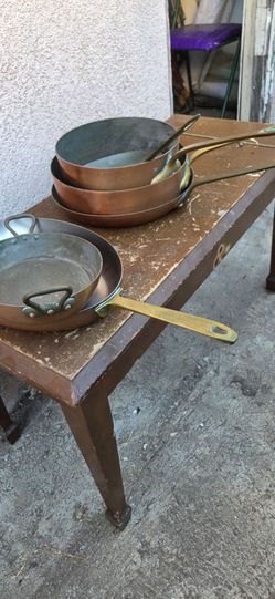 Antique  copper  pots 6pcs