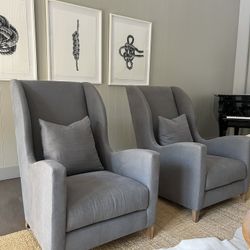 Gray Designer Chairs (set of two)