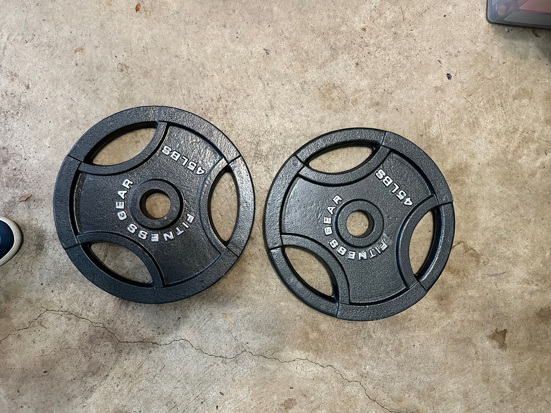 Fitness Gear 45 Pound Olympic Weight Plates 