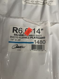 R.6 14” Flex Duct Approximately 10’-12’